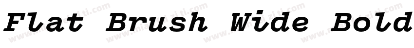 Flat Brush Wide BoldItalic字体转换